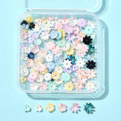 120Pcs 3 Styles Opaque Resin Beads RESI-FS0002-29-1