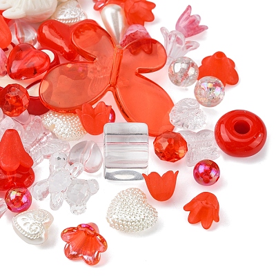 Opaque & Transparent Acrylic Beads MACR-YW0002-01F-1