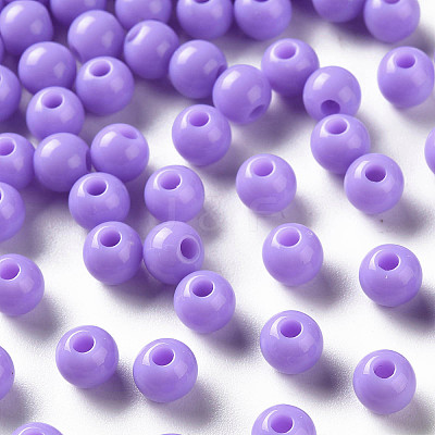 Opaque Acrylic Beads X-MACR-S370-C6mm-A32-1