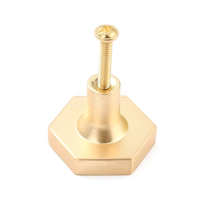 Hexagon with Marble Pattern Brass Box Handles & Knobs DIY-P054-C04-1
