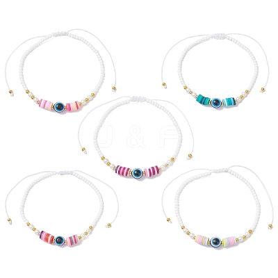 Glass Seed Beads Braided Bead Bracelets BJEW-MZ00211-1
