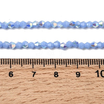 AB Color Plated Opaque Glass Beads Strands GLAA-G127-02D-1
