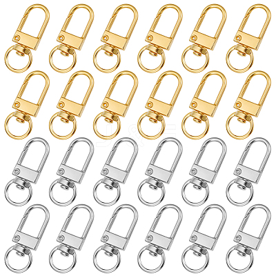 36Pcs 2 Colors Alloy Swivel Clasps PURS-CN0001-11-1