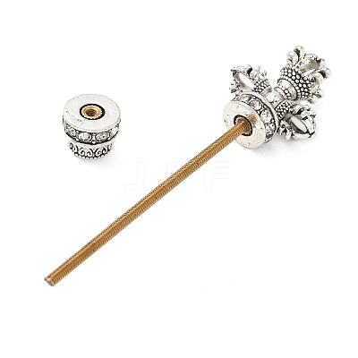 Brass Screw Peg Bails KK-NH0008-02AS-1