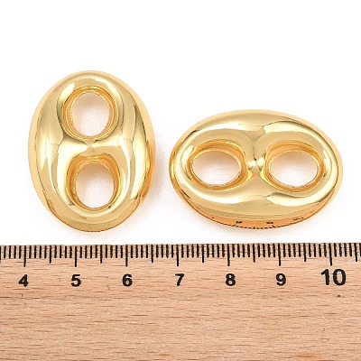 Brass Oval Links Connector Charms KK-H292-47G-02-1