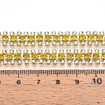 Iron Rhinestone Cup Chains CH-T006-04G-04-1
