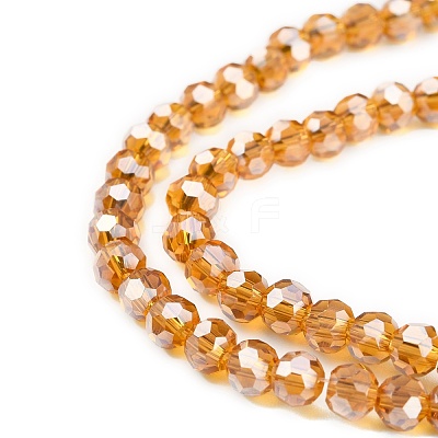 Electroplate Glass Bead Strands EGLA-R015-4mm-M-1