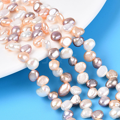 Natural Cultured Freshwater Pearl Beads Strands PEAR-T006-24-1