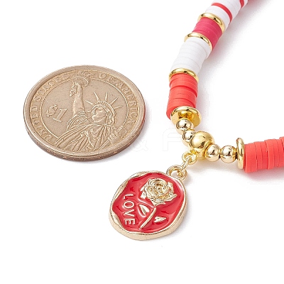 Alloy Enamel Flower Pendant Necklace NJEW-JN04537-02-1
