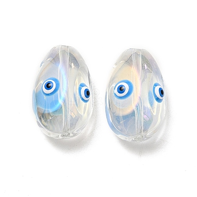 Transparent Glass Beads GLAA-F121-08C-1
