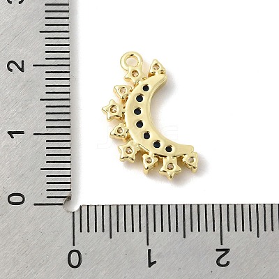 Brass Micro Pave Cubic Zirconia Pendants KK-F929-09G-1