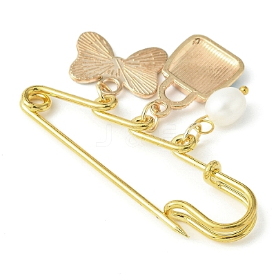 Bowknot & Bag Alloy Enamel Pendant Brooch Pin JEWB-BR00111-1