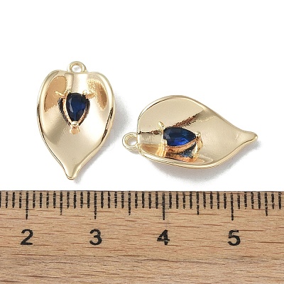 Brass Cubic Zirconia Pendants KK-H482-12G-02-1