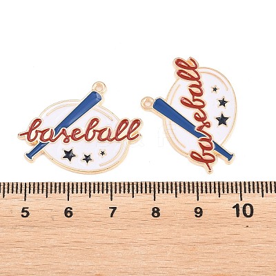 Sport Alloy Enamel Pendants ENAM-C035-01H-1