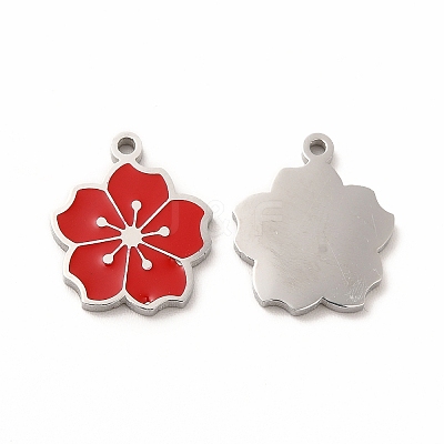 304 Stainless Steel Enamel Charms STAS-F291-06P-1
