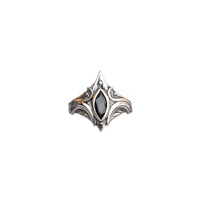 Brass Pave Cubic Zirconia Finger Rings FS-WGC2302-02-1