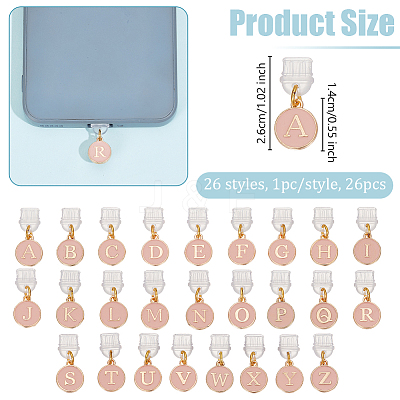 26Pcs 26 Styles PVC Mobile Dustproof Plugs PALLOY-OC00003-1