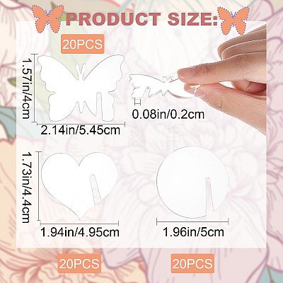 60Pcs 3 Styles Acrylic Wine Glass Charms AJEW-CN0001-67-1