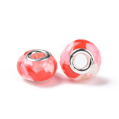 Transparent Resin European Rondelle Beads RPDL-P005-01P-02-1