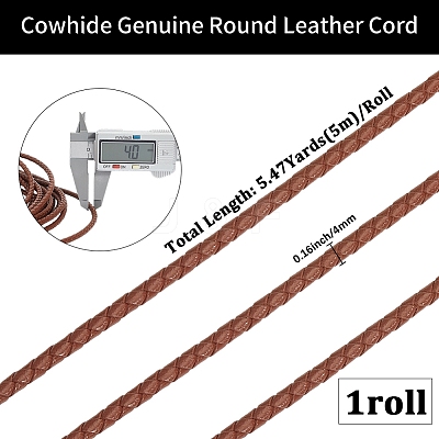 5M Round Braided Cowhide Letter Cord WL-GF0001-34B-02-1