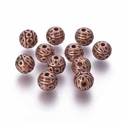 Tibetan Style Zinc Alloy Beads X-PALLOY-L230-01R-RS-1