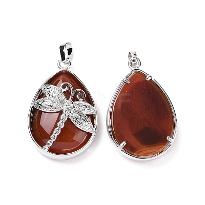 Dyed & Heated Natural Agate Pendants G-G900-01P-22-1