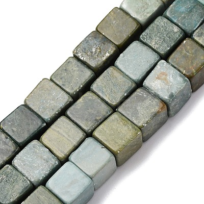 Natural Shoushan Jade Beads Strands G-B155-C03-8x8mm-1