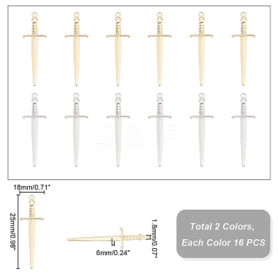 32Pcs 2 Colors Rack Plating Alloy Pendants FIND-UN0001-79-1