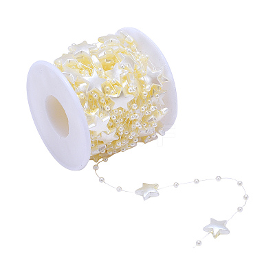 Handmade ABS Plastic Beaded Chains X-CHC-CJC0001-08A-1