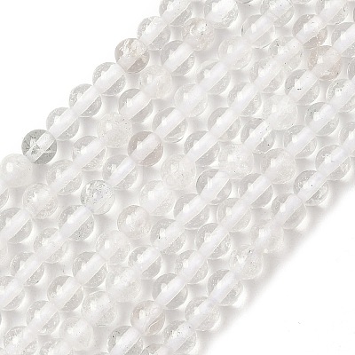 Natural Quartz Crystal Round Beads Strands X-G-J303-01-4mm-1