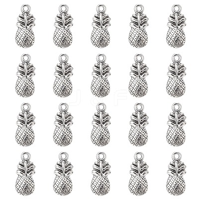 Pineapple Tibetan Style Alloy Pendants TIBEP-YW0001-38AS-1