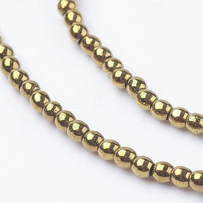 Non-Magnetic Synthetic Hematite Beads Strands X-G-G091-2mm-1-1