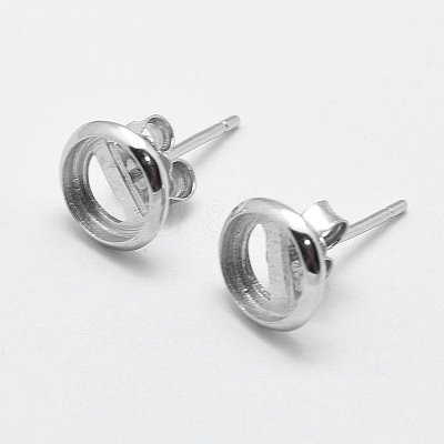 925 Sterling Silver Stud Earring Findings STER-F032-04S-1