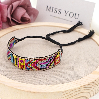 Miyuki Seed Braided Bead Bracelet BJEW-P269-27-1