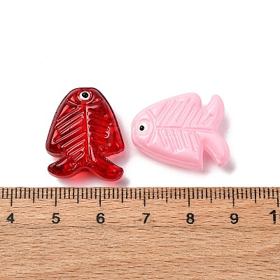 Transparent Glass Enamel Beads LAMP-U004-06M-1