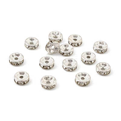 Iron Crystal Rhinestone Spacer Beads X-RB-A009-8MM-S-1