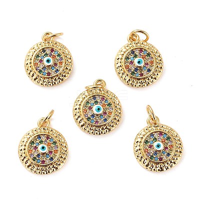 Brass Micro Pave Cubic Zirconia Pendants S-ZIRC-P092-010G-02-1