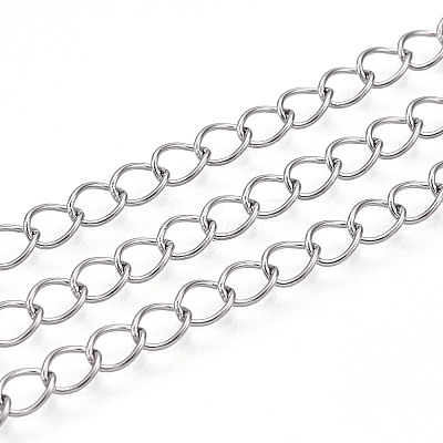 Tarnish Resistant 304 Stainless Steel Curb Chains CHS-S007-001P-1