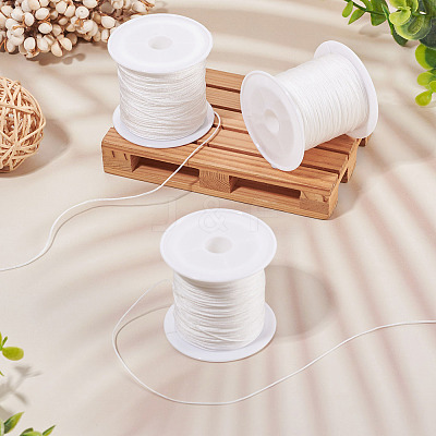3 Rolls 3 Styles Nylon Braided Cord NWIR-TADJ00001-01-1