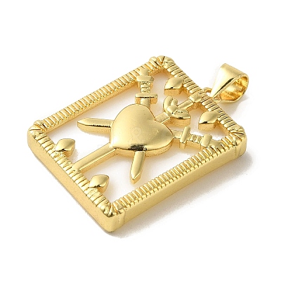 Brass Pave Natural Shell Pendants KK-Z042-27G-01-1