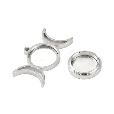 304 Stainless Stee Locket Pendants STAS-S132-14P-01-1