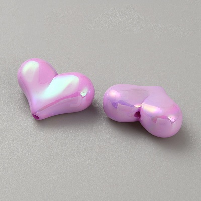 10Pcs Opaque Acrylic Beads SACR-WH0008-020F-1