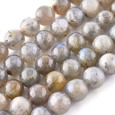 Natural Labradorite Beads Strands G-G212-8mm-23-1