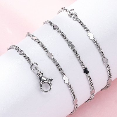 Brass Curb Chains Necklaces for Women NJEW-D302-07P-1