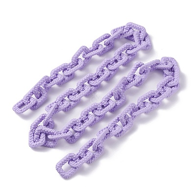 Opaque Spray Painted Acrylic Cable Chains AJEW-JB01100-1