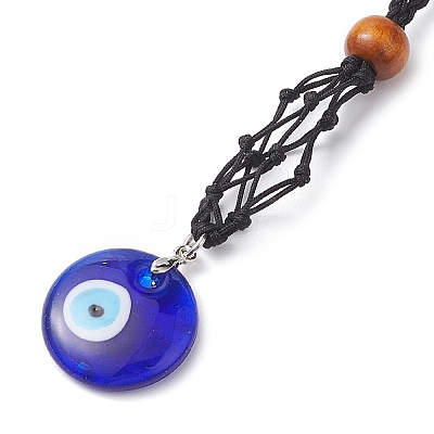 Handmade Evil Eye Lampwork Pendant Decoraton HJEW-JM02027-01-1