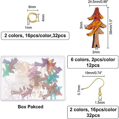 DIY Walnut Wooden Dangle Earring Making Kits DIY-OC0006-64-1