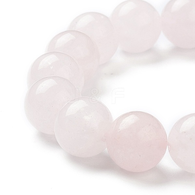Natural Rose Quartz Beaded Stretch Bracelets BJEW-A117-E-11-1