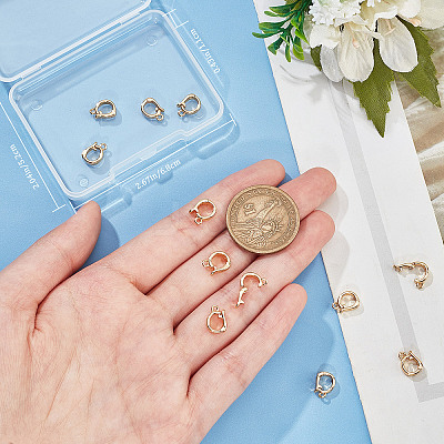 14Pcs Brass Fold Over Clasps KK-CN0002-23-1