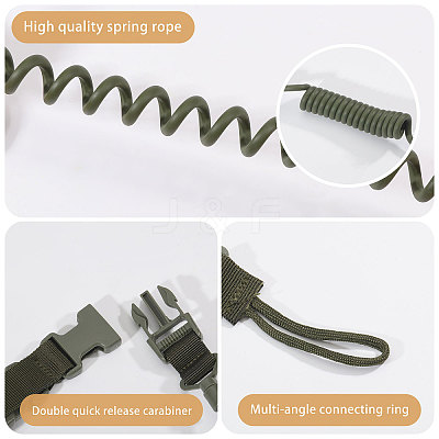 Nylon Outdoor Tactical Spring Lanyard AJEW-WH0752-319B-1